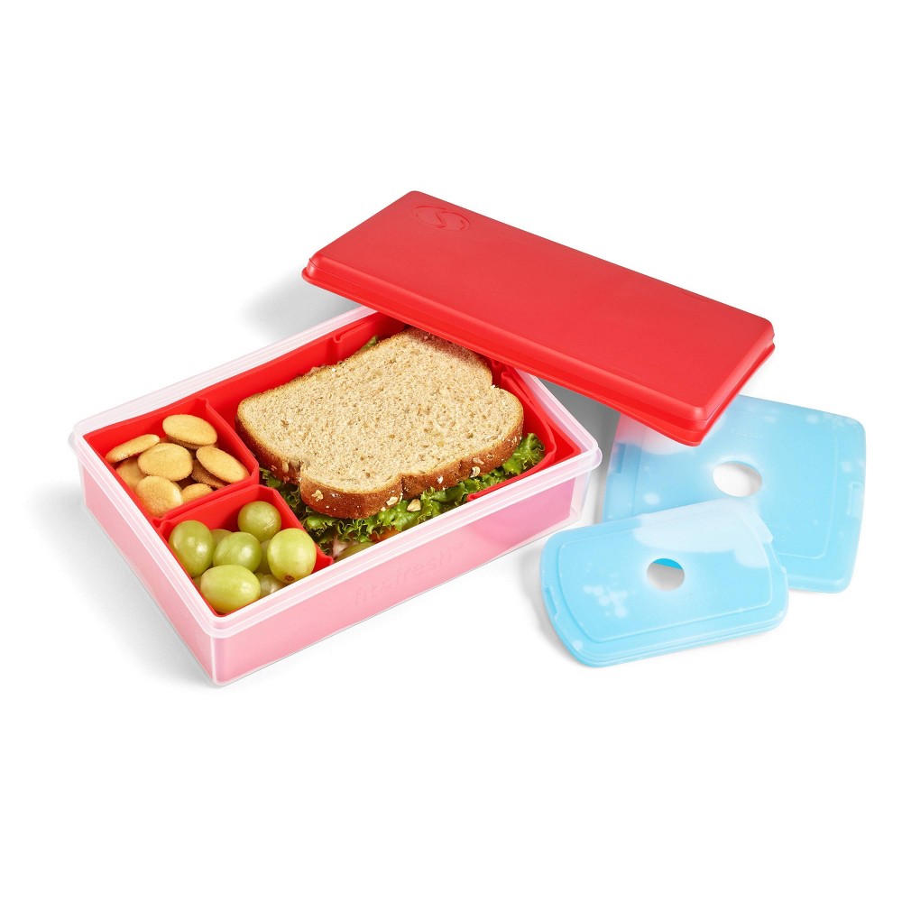 Photos - Food Container Fit & Fresh Multi Flex Bento with 2 Ice Packs - Red