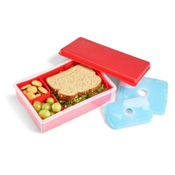 Fit & Fresh Multi Flex Bento with 2 Ice Packs - Red
