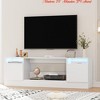 Modern 70" Wooden TV Stand for Living Room –  Lighting, Storage Cabinets & Open Shelves, Fits up to 75" TVs and 36" Electric Fireplace - 4 of 4