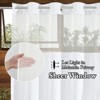 Aoibox No Hook Waffle Weave Shower Curtain with Snap-in Fabric Liner Set, Hotel Style with Mesh Top Window, Waterproof & Washable - 2 of 4