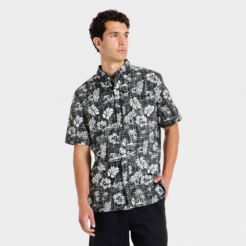 Мужские рубашки Goodfellow & Co x Reyn Spooner Men's Short Sleeve Button-Down Shirt - Goodfellow & Co™ x Reyn Spooner Black XXL