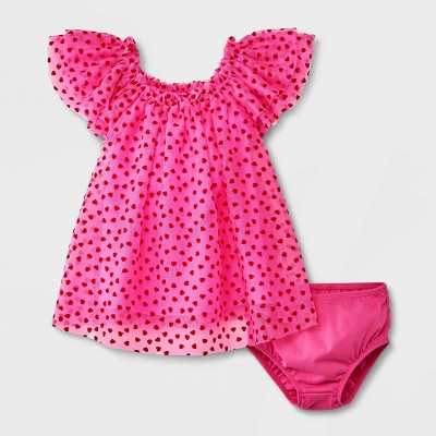 Image of Baby Girls' Editorial Dress - Cat & Jack™ Pink 3-6M