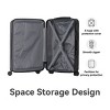 FURNIinspire Bag And Luggage Sets Hard Shell 3 Piece Suitcase Set, Travel Luggage Business Suitcases with Wheels, Black, 19.88"*10.63"*29.92" - 4 of 4