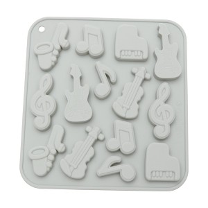 Unique Bargains Chocolate Mould 14-Cavity Musical Note Candy Mould Hand Wash 6.38"x5.94"x0.43" 1 Pc - 1 of 4