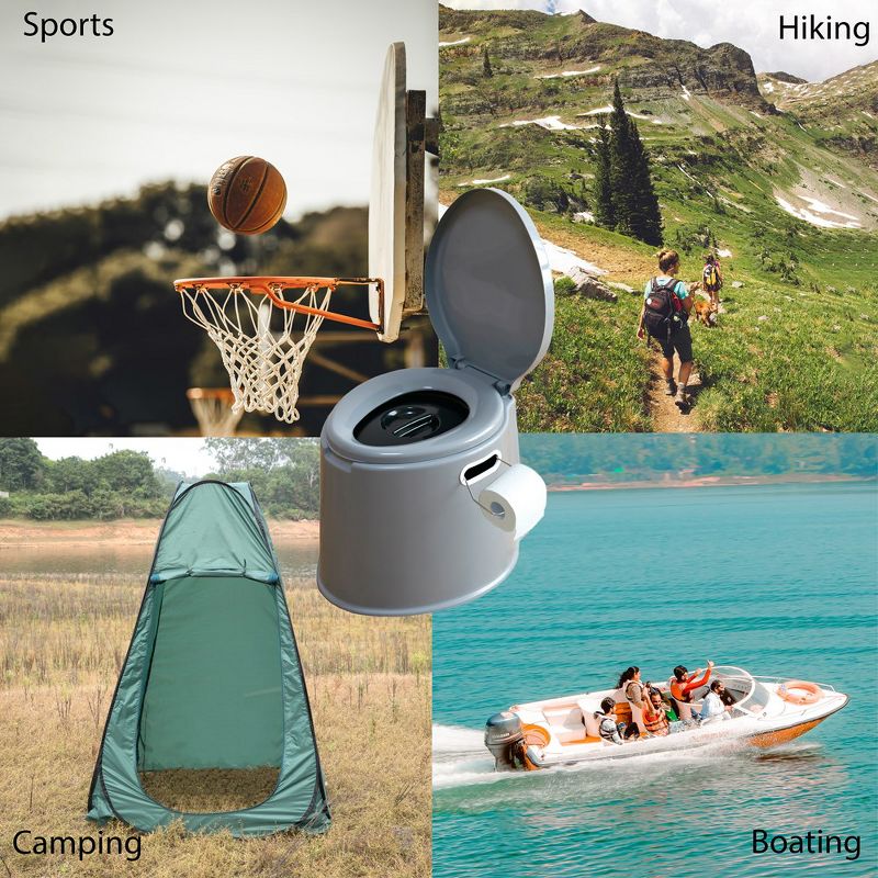 PLAYBERG Portable Travel Toilet For Camping and Hiking, 5 of 9