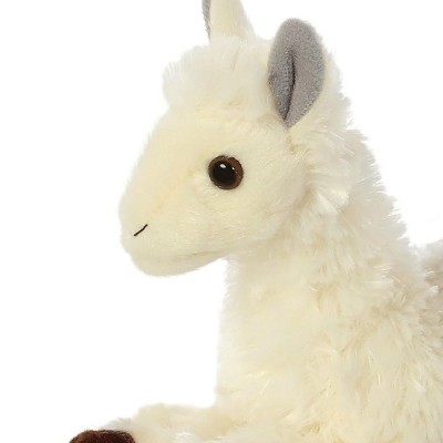 Aurora Mini Flopsie White Plush Llama 8 Inches