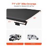 VEVOR Camper Awning Fabric Replacement, 1" to 7', Weatherproof Durable Slide Topper Awning with Bracket, Heavy Duty Slide Topper Awning ,Black - 4 of 4