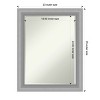 Amanti Art Peak Polished Nickel Narrow Petite Bevel Bathroom Wall Mirror 28.5 x 22.5 in. - 4 of 4