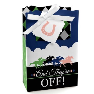Big Dot of Happiness Kentucky Horse Derby - Horse Race Party Favor Boxes - Set of 12 - 1 of 4