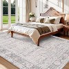 Area Rug Vintage Style Machine Washable Rug Vintage Distressed Area Rug Carpet Retro Boho Medallion Accent Rug Stain Resistant Non-Slip Foldable - 2 of 4