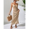Clearlove Women's Beach Dress Lightweight Slim Multifunction Hawaiian Style Classic Fashion Crochet with Open Lace Cover Up Soft Mini Dress. - 2 of 4