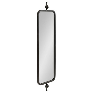 Kate & Laurel All Things Decor 9"x36" Kasota Slim Rectangle Mirror Metal Black - 1 of 4