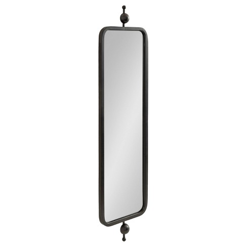 Kate & Laurel All Things Decor 9"x36" Kasota Slim Rectangle Mirror Metal Black - image 1 of 4