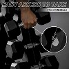 ER KANG Dumbbell Set, Rubber Hex Dumbbell Set with Optional Dumbbell Rack, Strength Traning Weight Set Home Gym Equipment(200LBS Dumbbell Set)¡ - 4 of 4