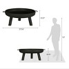 Nature Spring Round Steel Outdoor Fire Pit – Black - 4 of 4