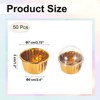 Unique Bargains Greaseproof Double-sided Aluminum Foil Cupcake Liners with Lids 50 Pcs - 2 of 4