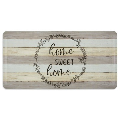 Cat Cora 39" x 19" Home Sweet Home Printed Embossed Gentle Step Kitchen Mat