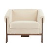 34'' Upholstered Mid-Century Modern Accent Chair with Deep Cushions, Wide Armrests and Solid Wood Frame - 4 of 4