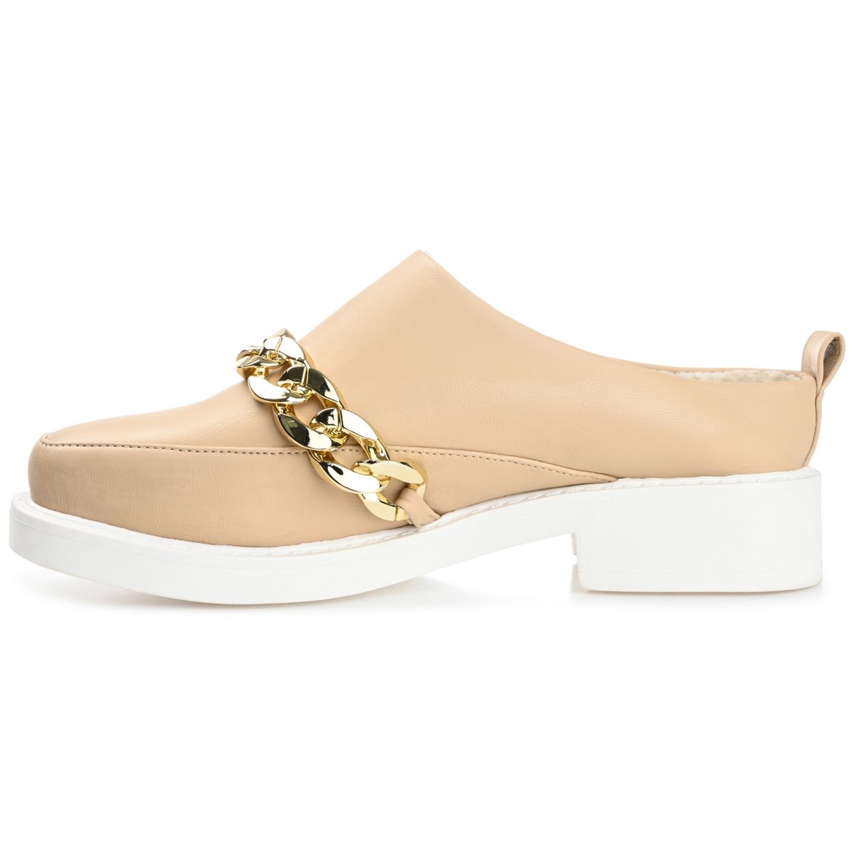 Женские сабо Journee Collection Women's Sheah Mules Round Toe Slip On Flats Tan 7 — фото 2