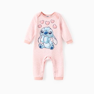 PATPAT Disney Stitch Infant Baby Boy/Girl Character Striped Pattern Jumpsuit Cute Romper - 1 of 4