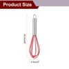 Unique Bargains Silicone Stainless Steel Non-Stick Coated Heat-Resistant Whisk 5 Pcs - 2 of 4