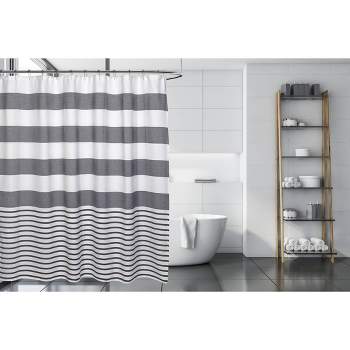 Catalina Shower Curtain Gray/White - Moda at Home