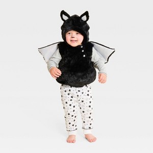 Infant and Toddler Bat Halloween Costume Pullover - Hyde and EEK! Boutique™ Black - 1 of 3