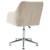 vidaXL Cream Fabric Swivel Dining Chair - Adjustable Height, Ergonomic Design, Comfortable Seating - 4 of 4