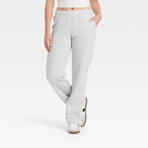 Women's Leisure Studio Mid-Rise Knit Straight Leg Sweatpants - Universal Thread™ - 1 of 3
