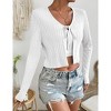 Womens Open Front Cardigans Knit Tie Shrug for Dress Sweaters Crop Cardigans - 3 of 4