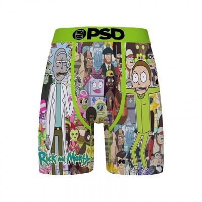 Mens Rick and Morty Parasite Collage PSD Boxer Briefs