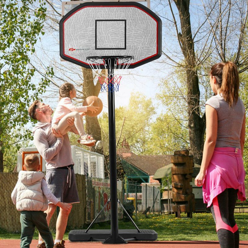 Costway 10ft 43'' Backboard In/outdoor Adjustable Height Basketball Hoop System, 3 of 11