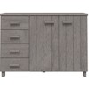 vidaXL Sideboard HAMAR Light Gray 44.5 in.x15.7 in.x31.5 in. Solid Wood Pine - 4 of 4