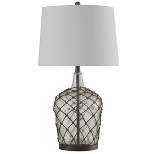 30" Cayos Rope Glass Table Lamp Clear - StyleCraft