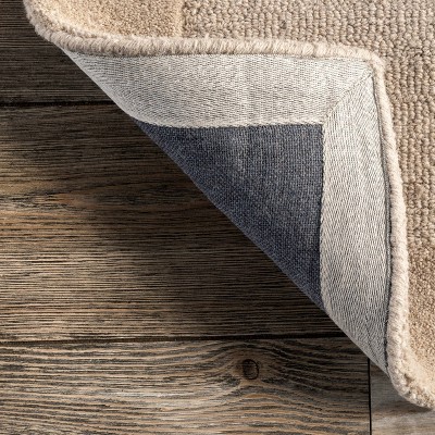 Beige Handmade Wool 4' x 6' Tufted Area Rug