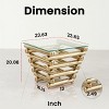 NicBex Modern 55.12" Rectangle Coffee Table with Glass Top and Steel Frame for Living Room and Office - 2 of 4