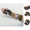 Allegra K Women's Winter Fingerless Thumbhole Elbow Length Knitted Gloves Arm Warmer - 2 of 4
