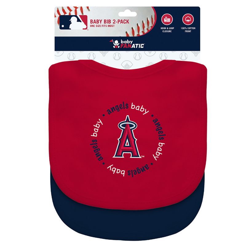 BabyFanatic Officially Licensed Unisex Baby Bibs 2 Pack - MLB Los Angeles Angels, 3 of 6