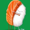 Men's Design By Humans Sushi Hug By andremullerdko T-Shirt - 2 of 4