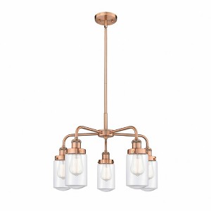 Dover - 5 Light Stem Hung Chandelier In Art Deco Style-15.5 Inches Tall and 22.5 Inches Wide - 1 of 1