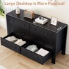 6 Drawer Dresser for Bedroom, Modern Wide Dresser Organizer with Storage Drawers, Wooden Chests of Drawers - 4 of 4