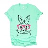 Simply Sage Market Bunny Face With Pink Glasses Short Sleeve Tee - 2 of 4