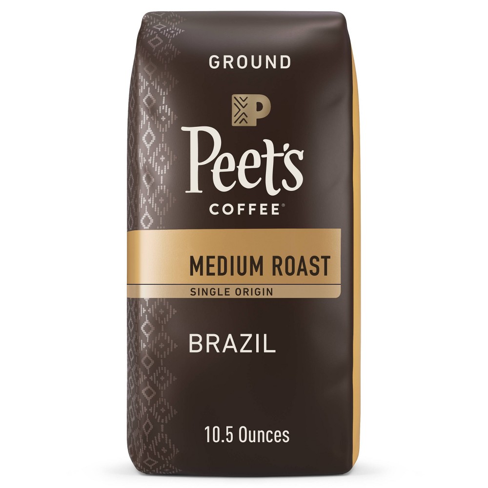 Photos - Coffee Peet's Brazil Single Origin Medium Roast Ground  10.5oz