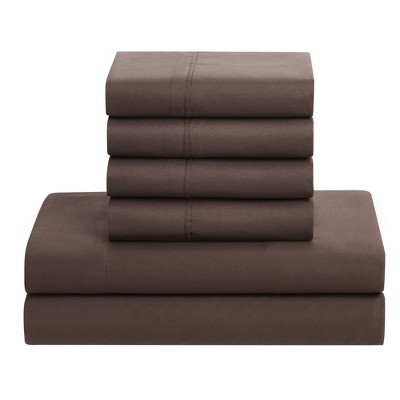 Twin Chocolate Microfiber Down Alternative Bed in a Bag Set