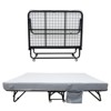 Folding Bed with Mattress, Portable Foldable Bed with 5" Memory Foam Mattress and Metal Frame for Adults, Roll Away Guest On Wheels - 2 of 4