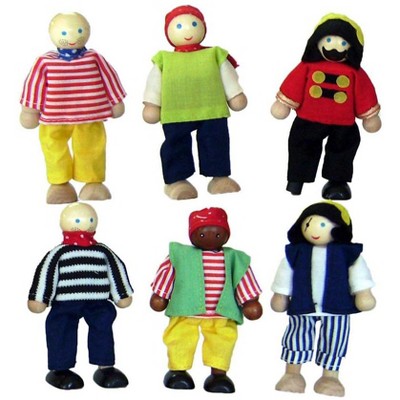 Magic Cabin - Pirate Dolls for Kids Pretend Play, Set of 6