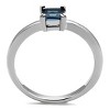 Slickblue Montana Synthetic Glass Ring, Stainless Steel Women's Jewelry, High Polished Solitaire Style, Sizes 5-10 - 3 of 4