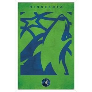 Trends International NBA Minnesota Timberwolves - Logo 25 Framed Wall Poster Prints - 1 of 4