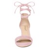 Allegra K Women's Kitten Heel Open Top Lace-Up Sandals - 2 of 4