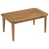 Outdoor Wood Coffee Table with Slatted Top, Rectangular Patio Accent Table for Garden, Lounge, or Deck Seating Area – The Pop Home - 2 of 4